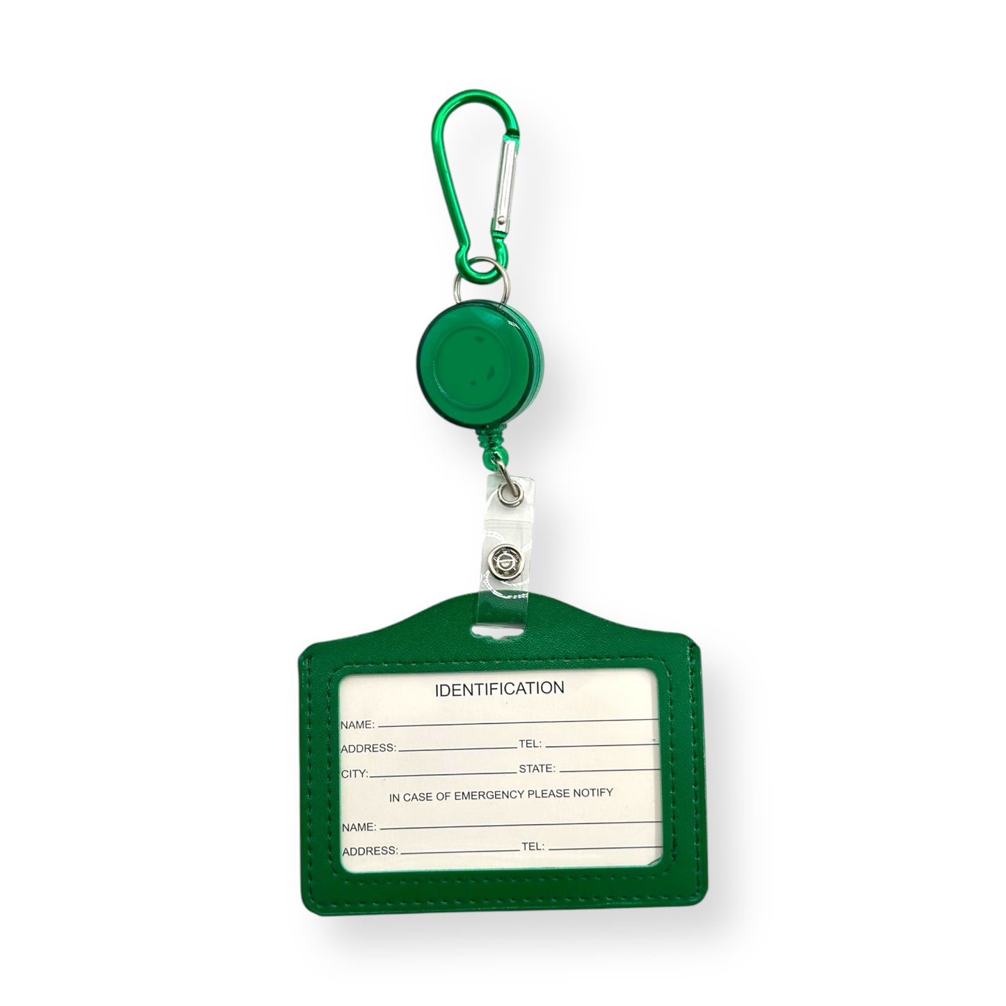 Horizontal ID holder