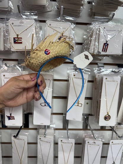 Diadema con pava jíbara PR (grande)